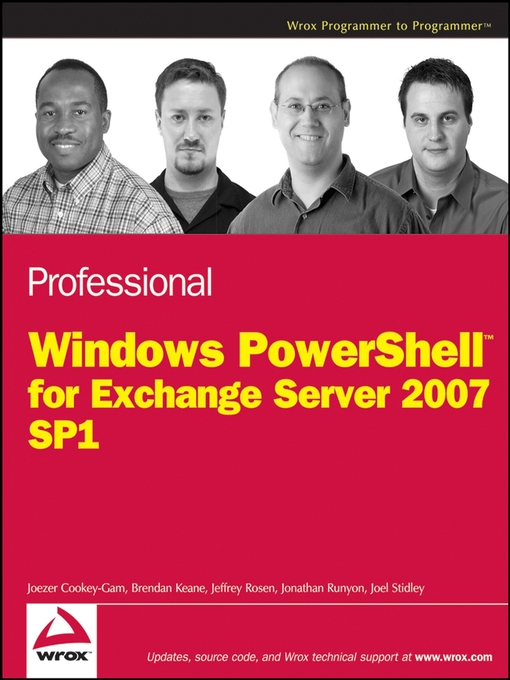 Title details for Professional Windows PowerShell for Exchange Server 2007 Service Pack 1 by Joezer Cookey-Gam - Available